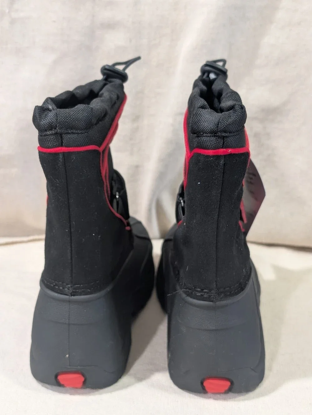 NWT Totes snow boots kids youth 2 black/ red waterproof insulated winter sports